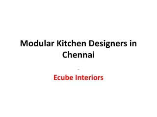 Modular Kitchen Designers in Chennai | Ecube Interiors