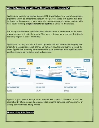What Is Syphilis And Why You Need To Treat It Regularly?