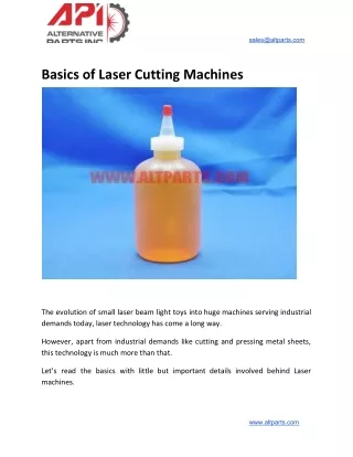 Basics of Laser Cutting Machines