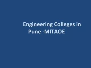 Top Engineering Colleges in Pune -  MITAOE