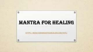 mantra for healing