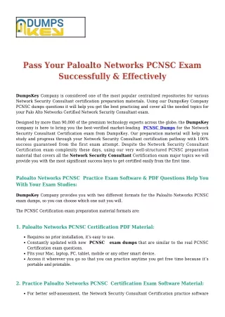 Paloalto Networks PCNSC [2020] Exam Dumps - Success Secret