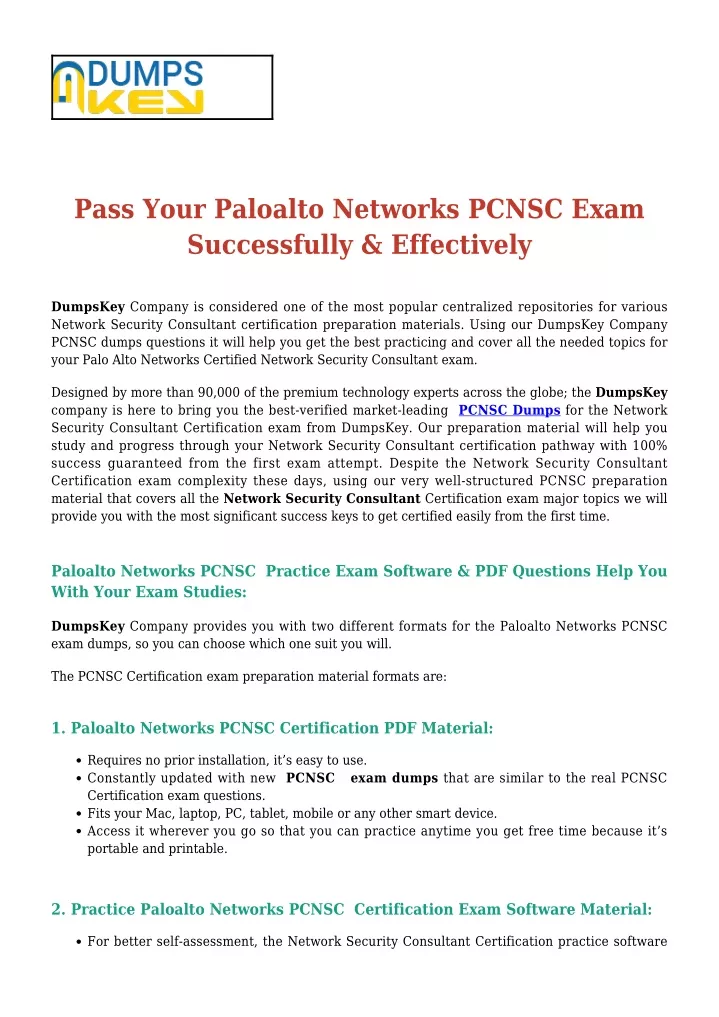 pass your paloalto networks pcnsc exam
