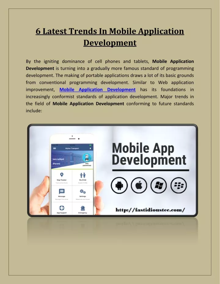 6 latest trends in mobile application development