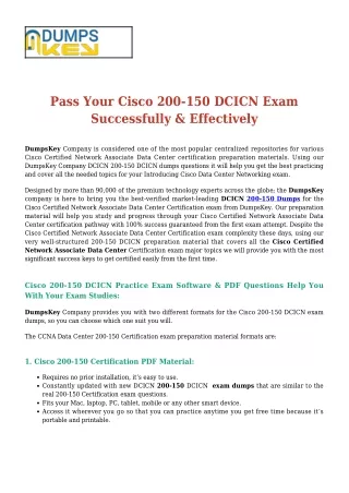 Cisco DCICN 200-150 [2020] Exam Dumps - Success Secret