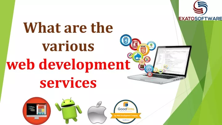 what are the various web development services
