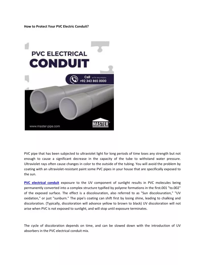how to protect your pvc electric conduit