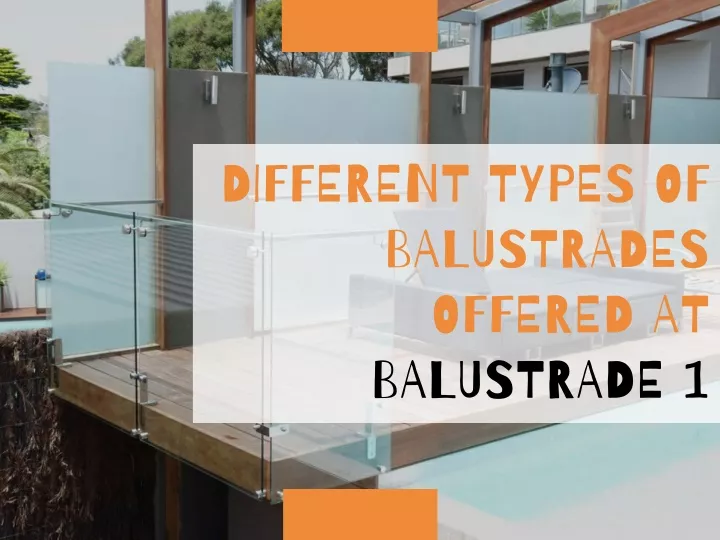 different types of balustrades offered