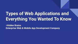 Types of Web Applications and Everything You Wanted to Know About Them  Web Applications and Components