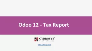 Odoo 12 Tax Report