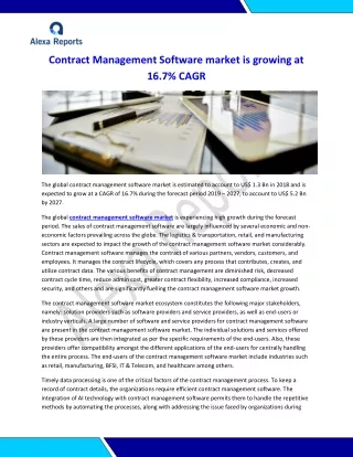 Contract Management Software Market to 2027