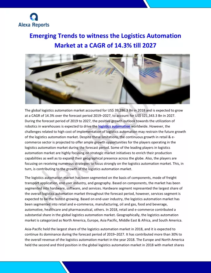 emerging trends to witness the logistics