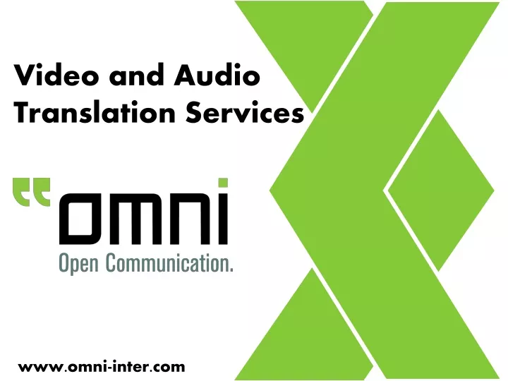 video and audio translation services