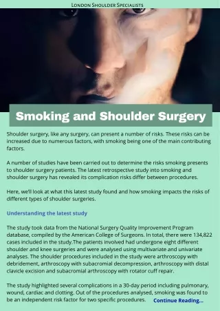 Smoking and shoulder surgery