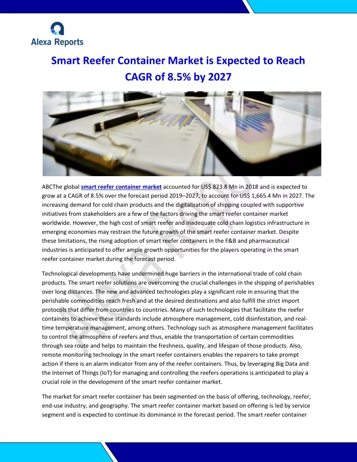 smart reefer container market is expected