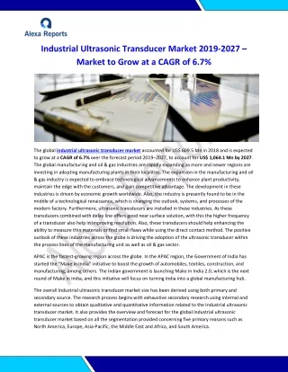Industrial Ultrasonic Transducer Market to 2027