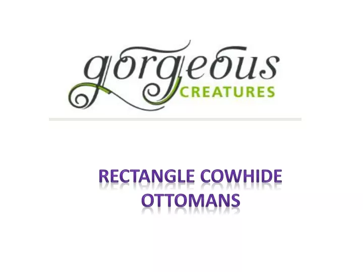 rectangle cowhide ottomans