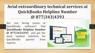 QuickBooks Helpline Number @ 877|343|4393