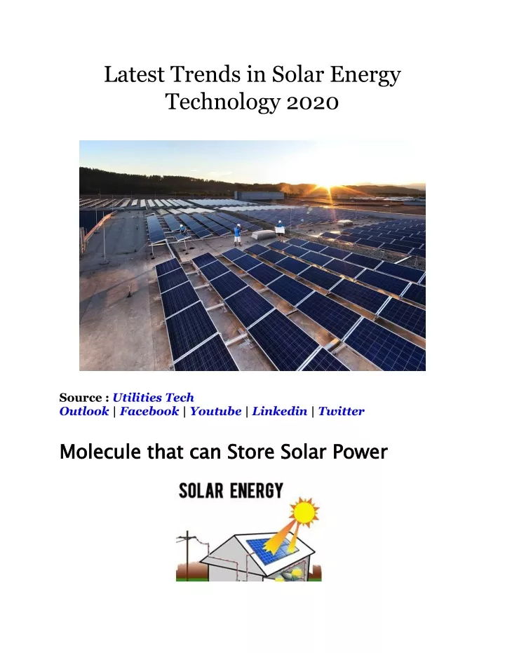 latest trends in solar energy technology 2020