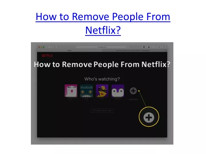 how to remove people from netflix