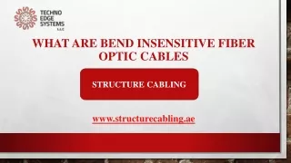 What are bend insensitive Fiber Optic Cables