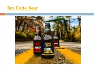 bro code beer