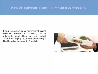 Payroll Services Thornhill