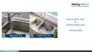 Single Bowl vs Double Bowl Sink : Pros and Cons
