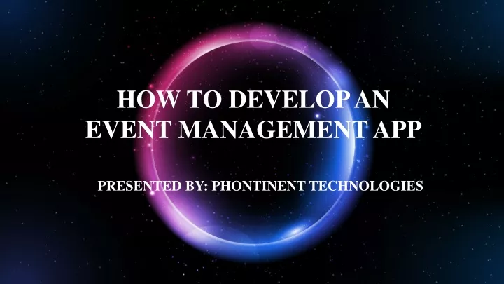 how to develop an event management app