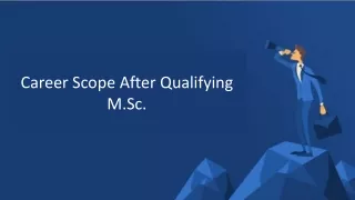 Career Scope After Qualifying MSc