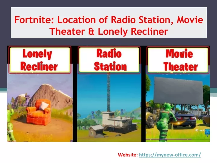 fortnite location of radio station movie theater lonely recliner
