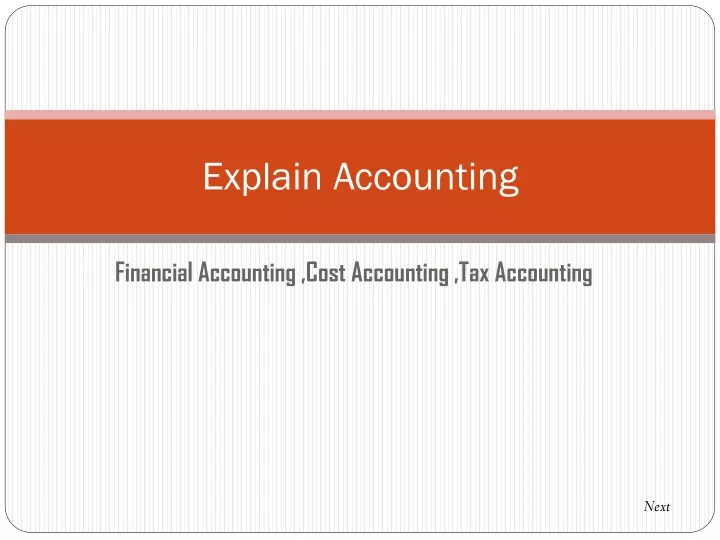 explain accounting