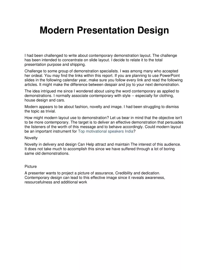 modern presentation design