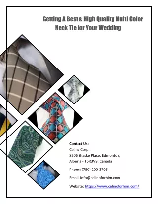 Getting A Best & High Quality Multi Color Neck Tie for Your Wedding