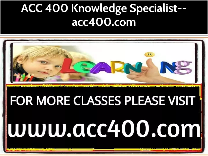 acc 400 knowledge specialist acc400 com