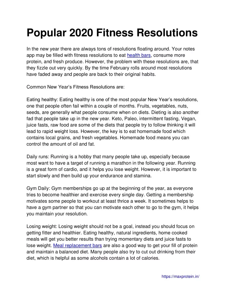 popular 2020 fitness resolutions in the new year
