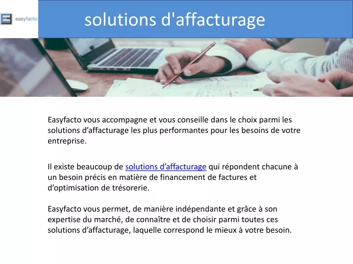 solutions d affacturage