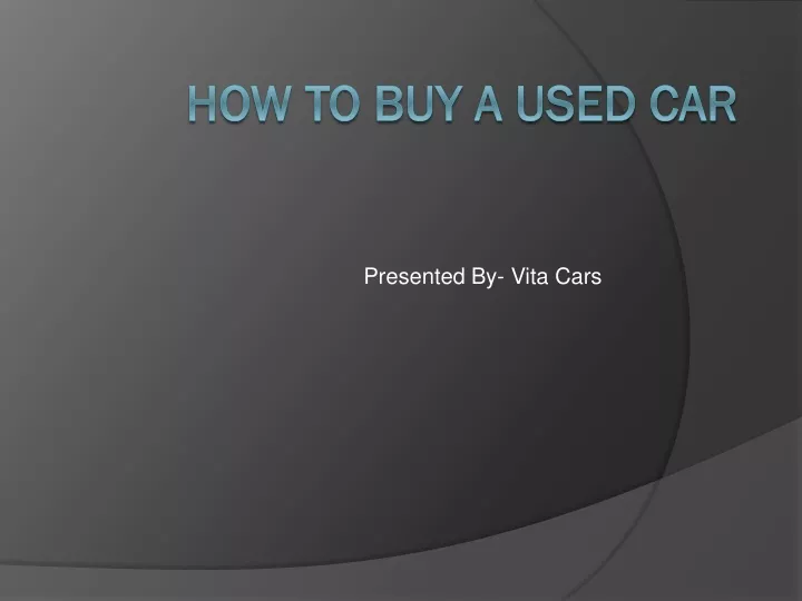 presented by vita cars