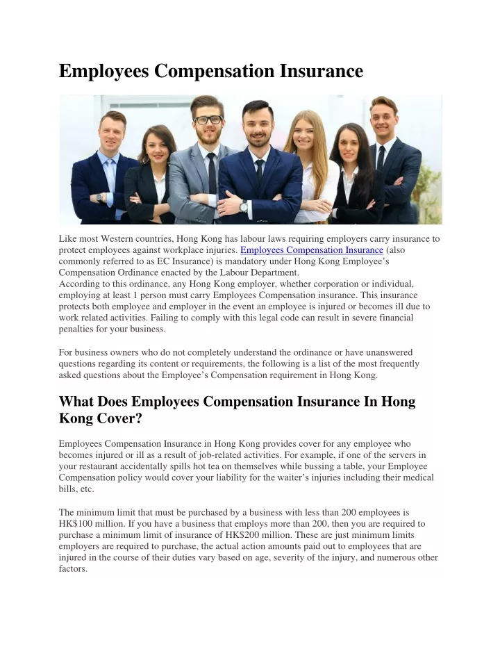 employees compensation insurance