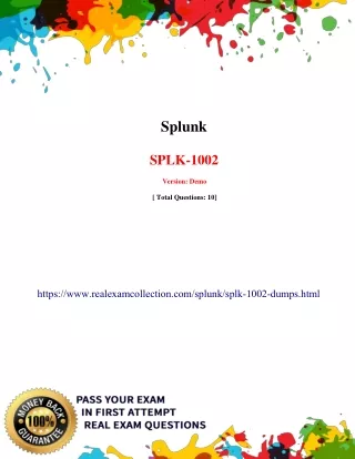 Real Splunk SPLK-1002 Exam Dumps