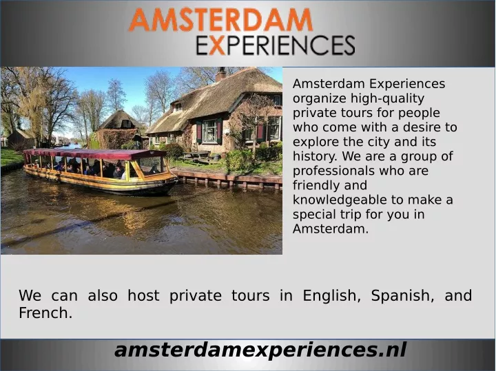 amsterdam experiences organize high quality