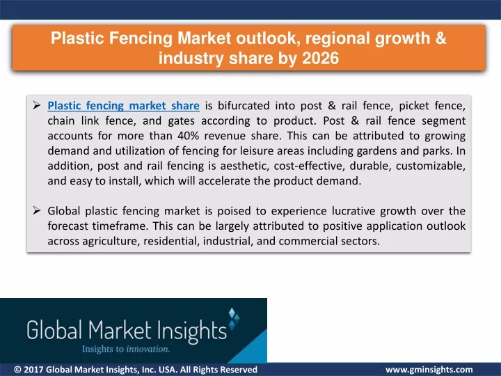 plastic fencing market outlook regional growth