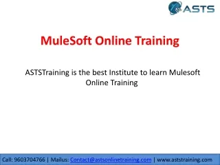 MuleSoft Online Training - ASTSTraining