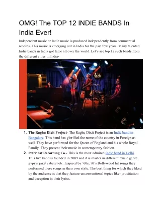 OMG! The TOP 12 INDIE BANDS In India Ever!