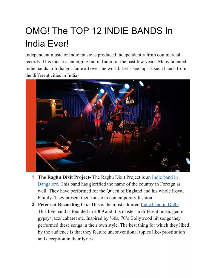 omg the top 12 indie bands in india ever