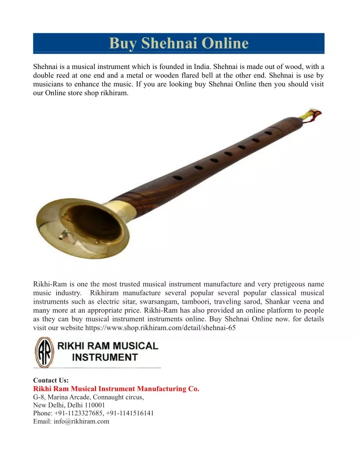 buy shehnai online