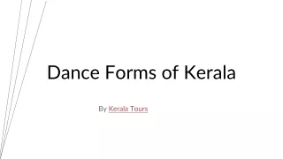 Dance forms of Kerala