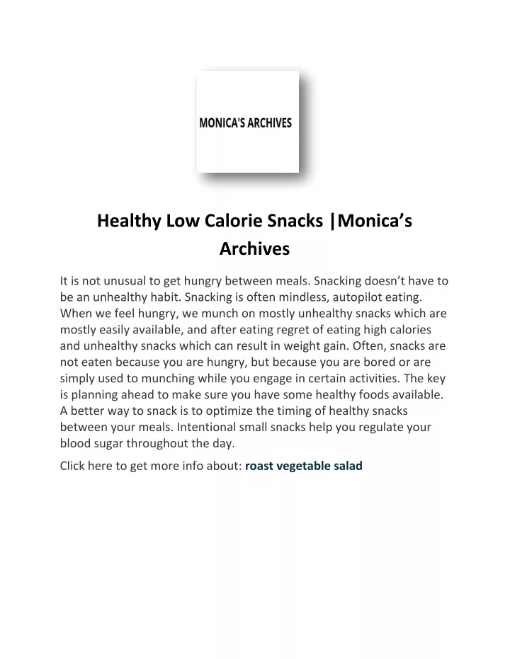 healthy low calor ie snacks monica s archives