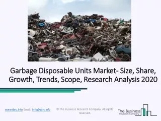 Garbage Disposable Units Market Size, Share, Growth Analysis 2023