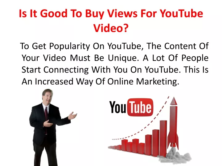is it good to buy views for youtube video